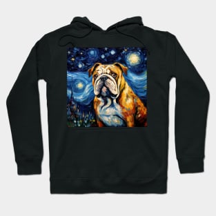 Bulldog oil Portrait Hoodie